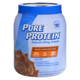 Pure Protein Whey Protein - 100 Percent Natural - Rich Chocolate - 1.6 Lb - Default