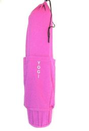 Yoga Bag - OMSutra Slogan Mat Bag - Purple - YOGI - Drawstring