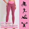 TIK Tok Leggings Women Butt Lifting Workout Tights Plus Size Sports High Waist Yoga Pants - Pink-M