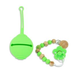 Wholesale Colorful Baby Silicone Pacifier Set (Color: Green B)