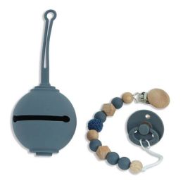 Wholesale Colorful Baby Silicone Pacifier Set (Color: Dark gray A)