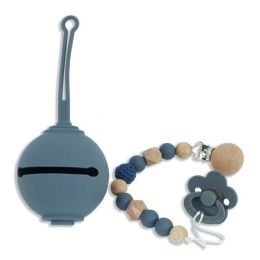 Wholesale Colorful Baby Silicone Pacifier Set (Color: Dark gray B)