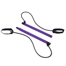 Rally Bar Chest Expansion Arm Force Bar Yoga Bar Pilates Bar Fitness Bar (Color: Purple)